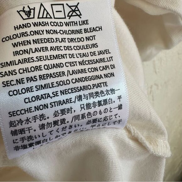 FEAR OF GOD Essentials Tee Shirt Men Large Oversized Cream - Picture 10 of 12